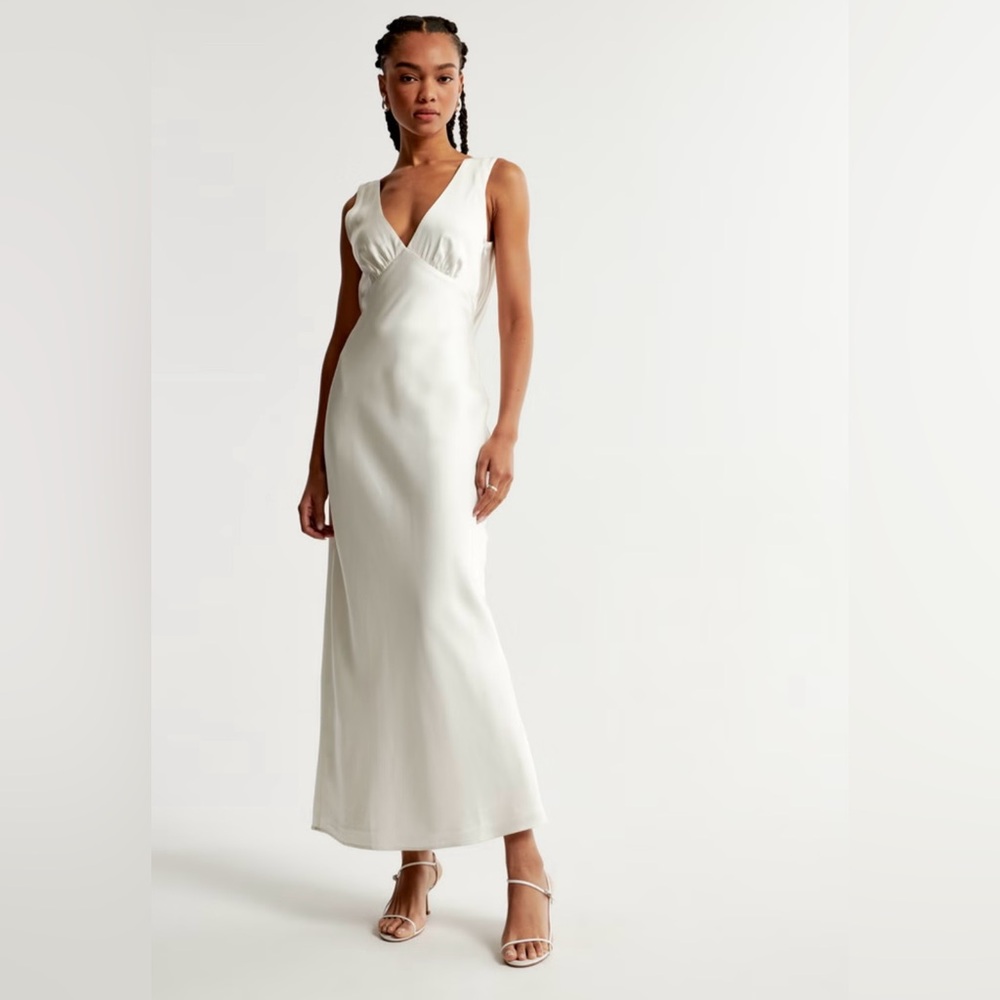 Abercrombie & Fitch Plunge Cowl Back Maxi Dress